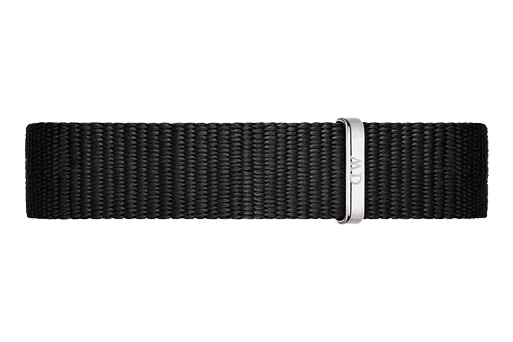 Daniel Wellington Classic Petite Cornwall Black Dial Black NATO Strap Watch For Women - DW00100216