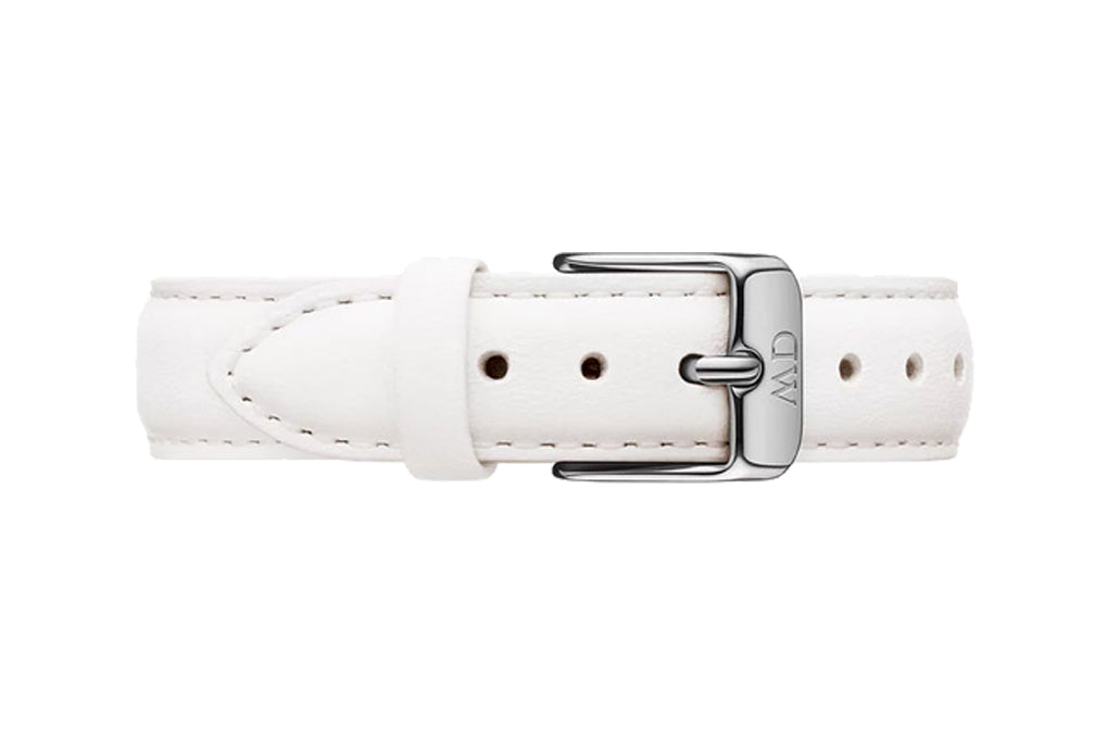 Daniel Wellington Petite Bondi White Dial White Leather Strap Watch For Women - DW00100250