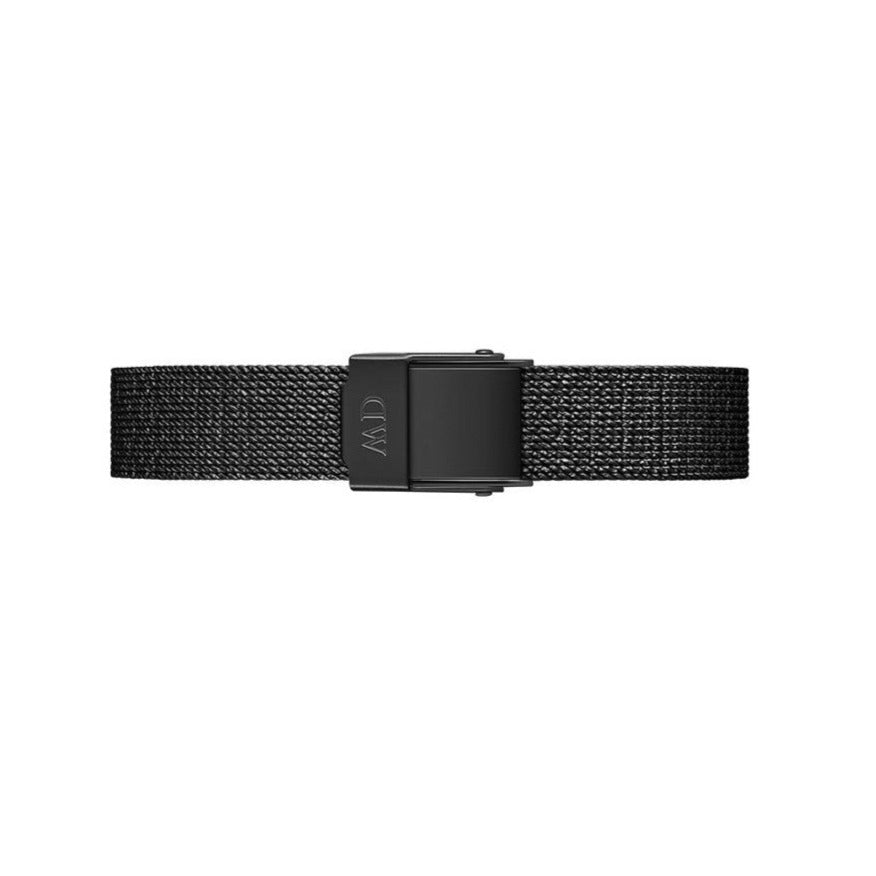 Daniel Wellington Classic Petite Pressed Ashfield Black Dial Black Mesh Bracelet Watch For Women - DW00100441
