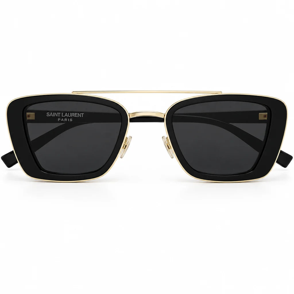 Saint Laurent Unisex SL 825 Rectangular Black Sunglasses