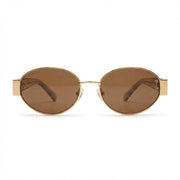 Chanel Women Oval Frame Brown Sunglasses