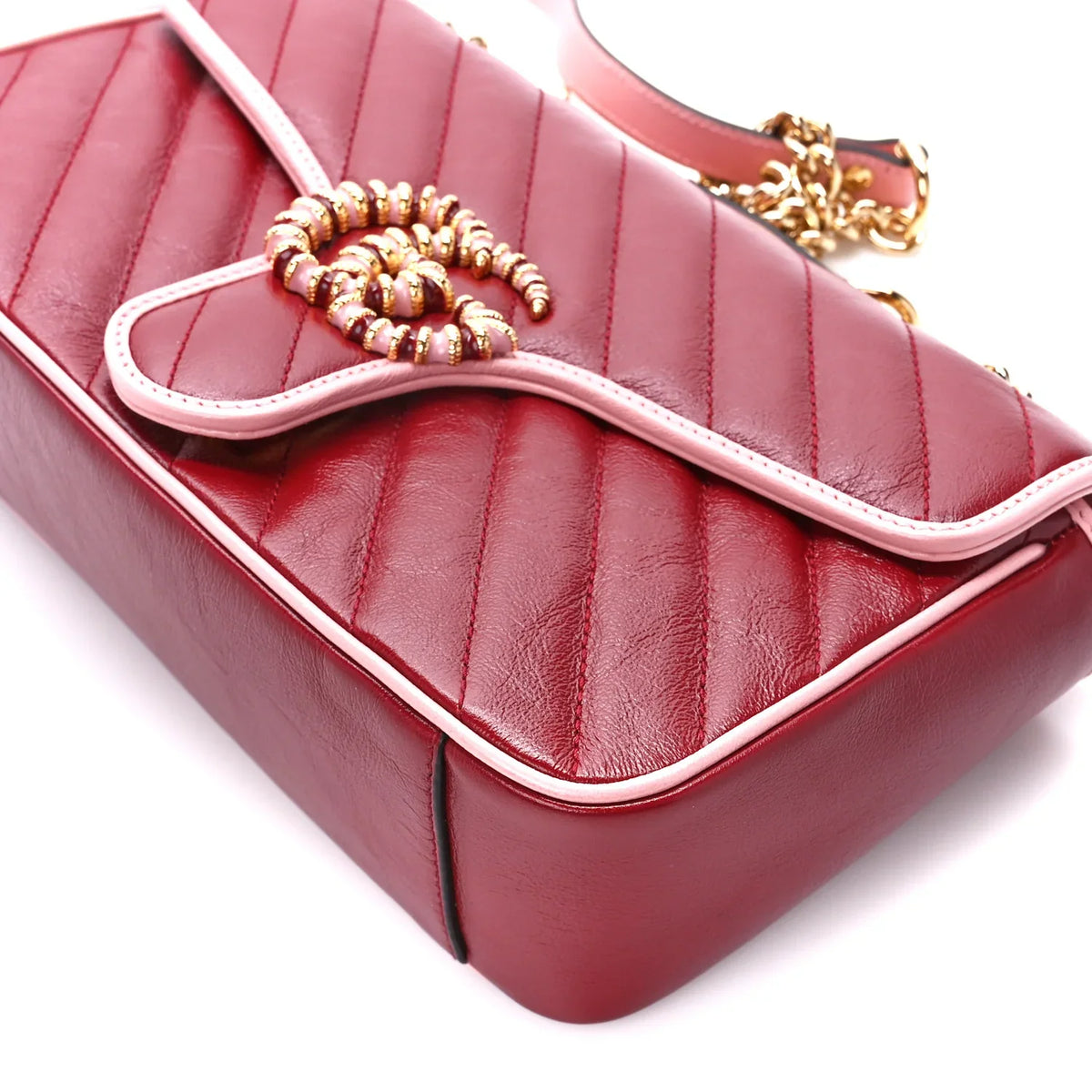 Gucci GG Medium Shoulder Bag - Red