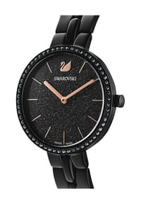 Swarovski Cosmopolitan PVD Black Dial Black Steel Strap Watch for Women - 5547646