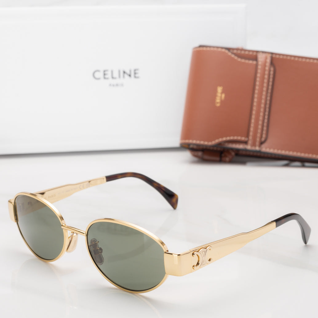 Celine CL40235 30N Triomphe Metal Gold Sunglasses
