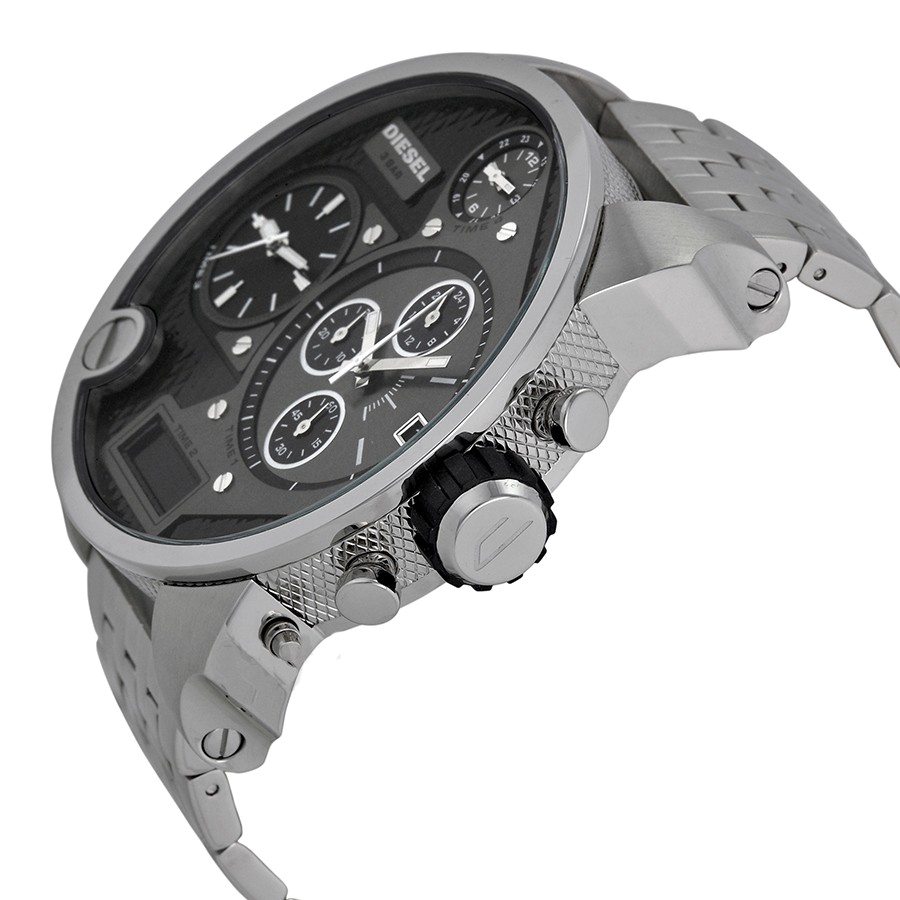 Diesel Mr Daddy 1.0 Black Dial Stainless Steel Stainless Watch For Men - DZ7221