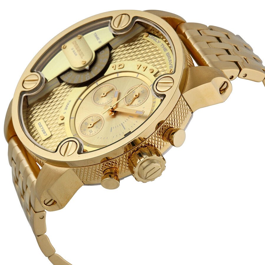 Diesel Mr Daddy 2.0 Chronograph Gold Dial Gold Steel Strap Watch For Men - DZ7399