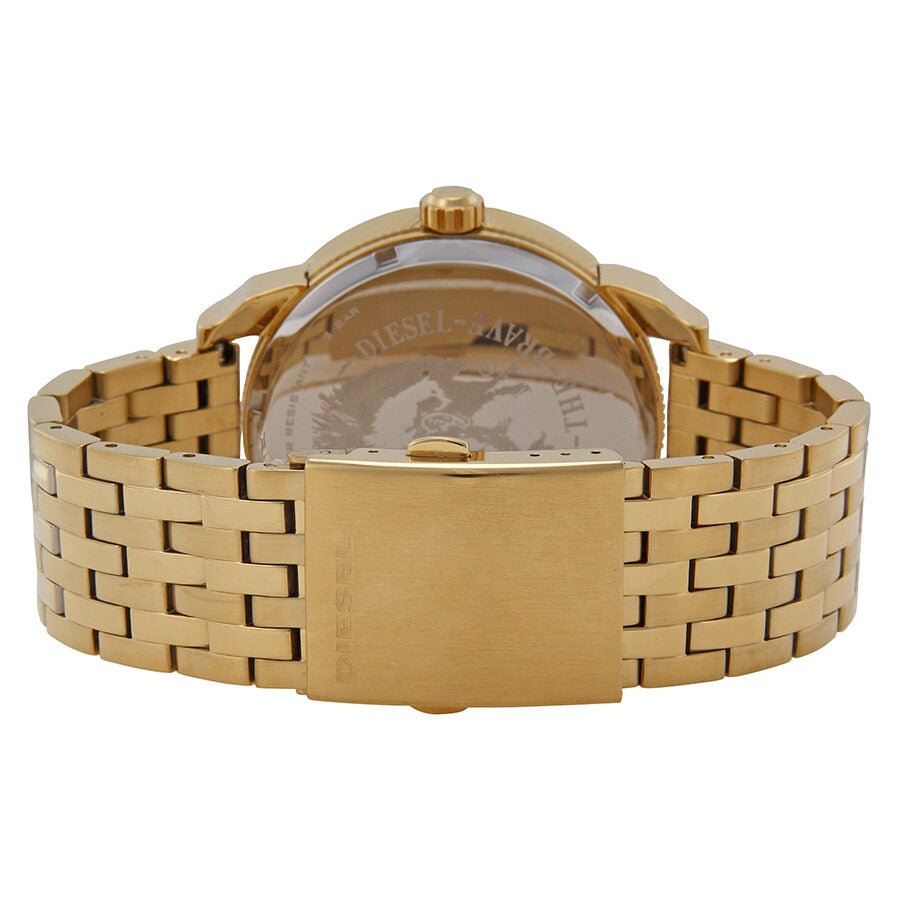 Diesel Mini Daddy Gold Dial Gold Steel Strap Watch For Men - DZ7306