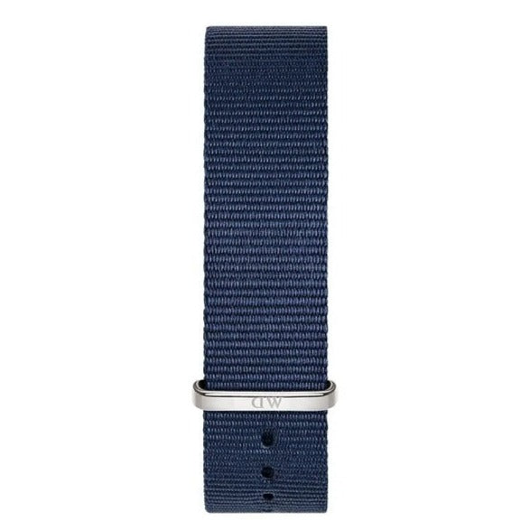 Daniel Wellington Classic Bayswater White Dial Blue NATO Strap Watch For Women - DW00100280