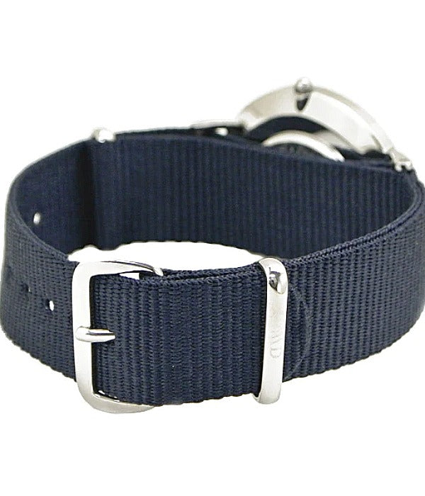Daniel Wellington Classic Bayswater White Dial Blue NATO Strap Watch For Women - DW00100280