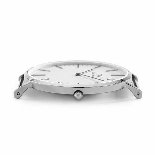 Daniel Wellington Classic St Mawes White Dial Brown Leather Strap Watch For Men - DW00100021