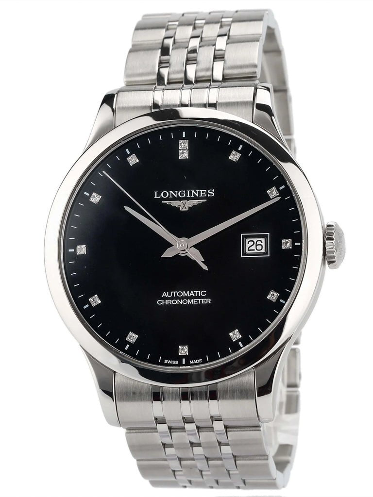 Longines Record Automatic Stainless Steel 40mm Watch for Men - L2.821.4.57.6