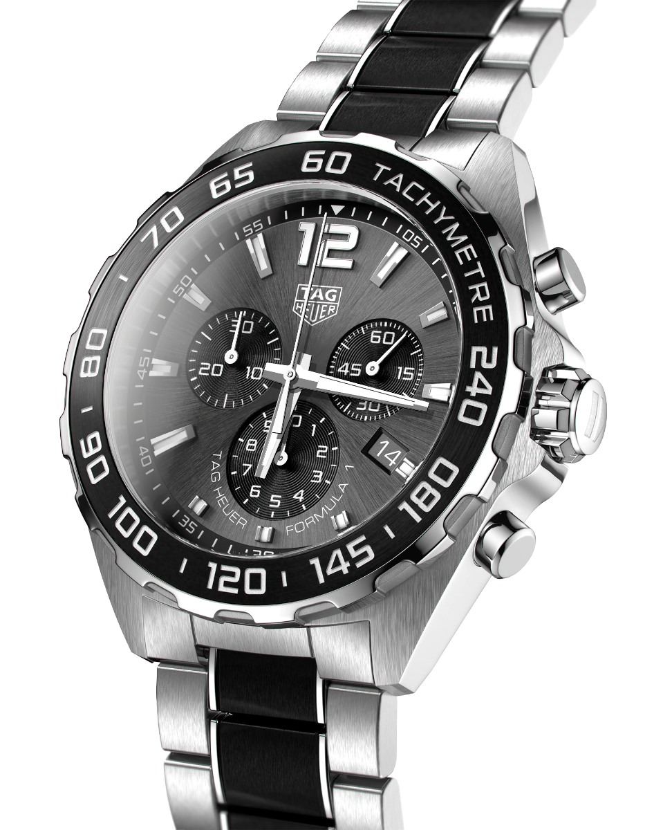 Tag Heuer Formula 1 Anthracite Dial Two Tone Steel Strap Watch For Men - CAZ1011.BA0843