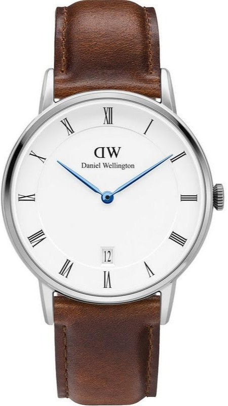  Shop Authentic Daniel Wellington Dapper St Mawes White Dial Brown Leather Strap Watch For Women - DW00100095 - Luxxuri