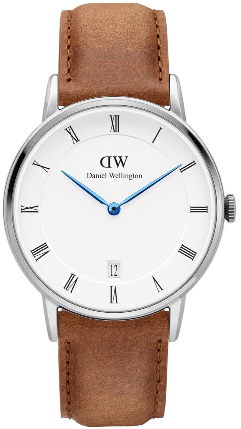  Shop Authentic Daniel Wellington Dapper Durham Analog White Dial Brown Leather Strap Watch For Women - DW00100114 - Luxxuri