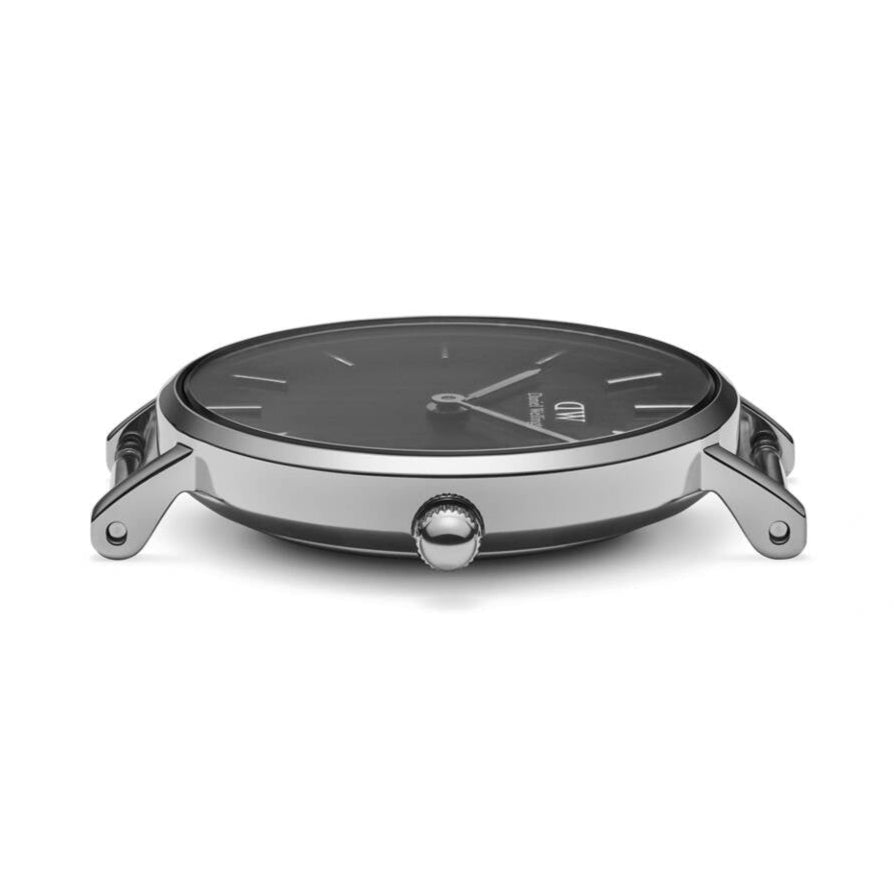 Daniel Wellington Petite Cornwall Black Dial Black Nylon Strap Watch For Women - DW00100248