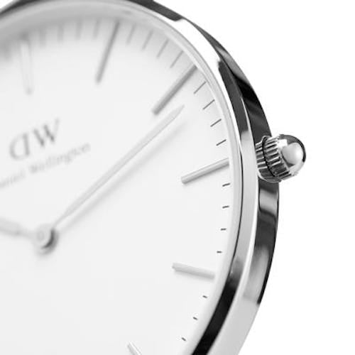 Daniel Wellington Classic Glasgow White Dial Two Tone NATO Strap Unisex Watch - DW00100047