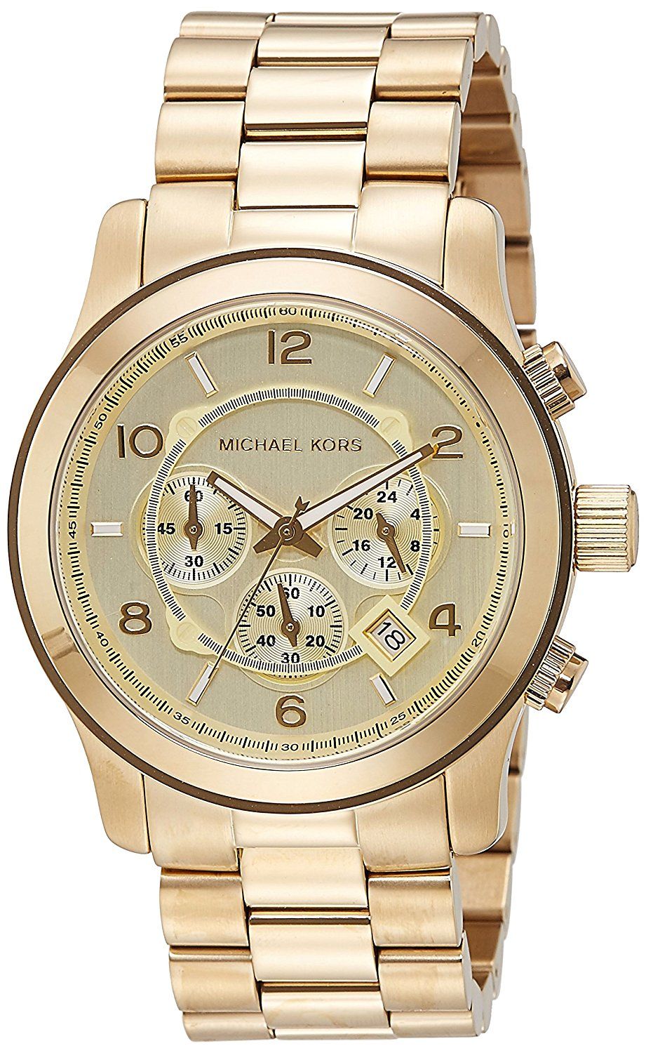 Michael Kors Runway Gold Dial Gold Steel Strap  Watch for Men - MK8077