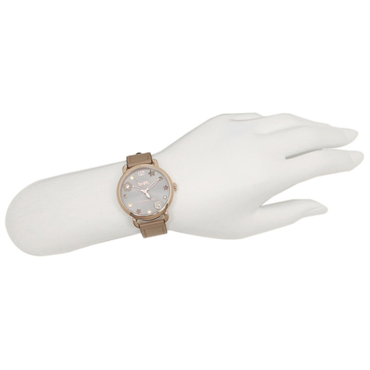 Coach Delancey Grey Dial Brown Leather Strap Watch for Women - 14502797