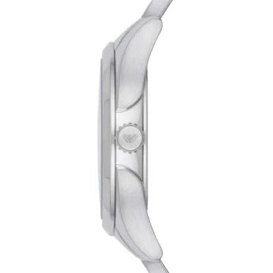 Emporio Armani Valeria Quartz Mother of Pearl Dial Silver Steel Strap Watch For Women - AR11030