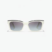 Chanel Women Square Black & White Sunglasses