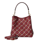 Gucci Emblem Small Bucket Bag – Red