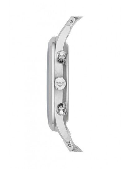Emporio Armani Classic Chronograph Silver Dial Silver Steel Strap Watch For Men - AR1879