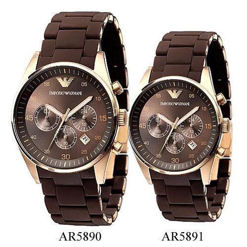 Emporio Armani Sport Chronograph Brown Dial Brown Steel Watch For Men - AR5890