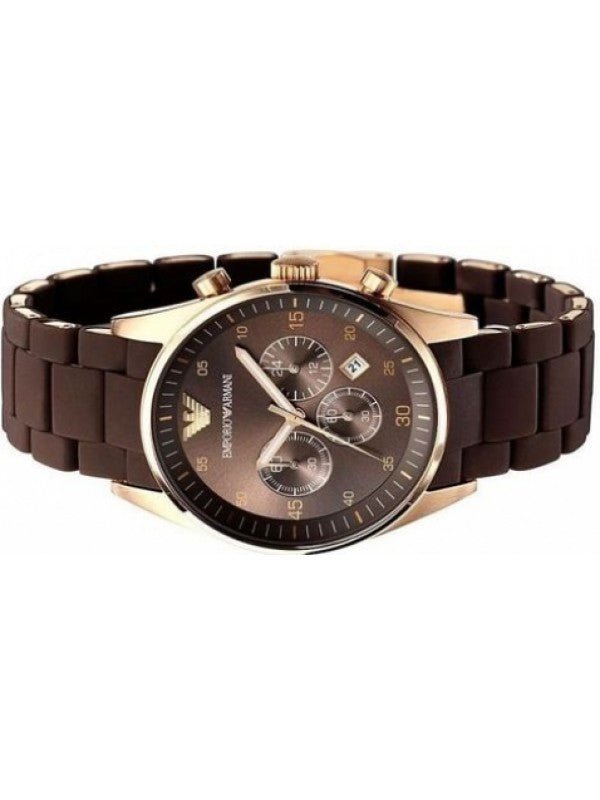Emporio Armani Sport Chronograph Brown Dial Brown Steel Watch For Men - AR5890