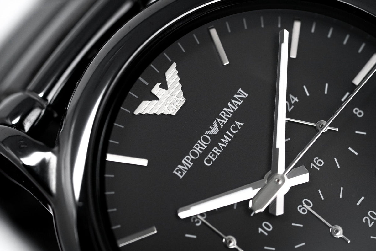 Emporio Armani Luigi Chronograph Black Dial Black Stainless Steel Watch For Men - AR1507