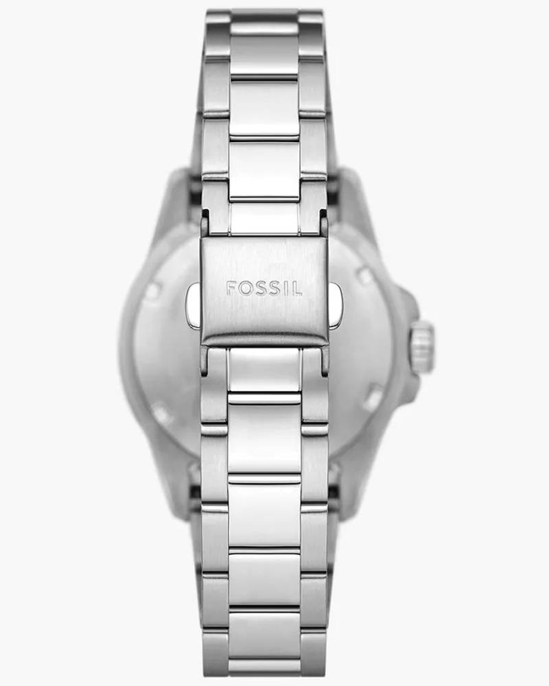 Fossil Blue Dive Three Hand Blue Dial Silver Steel Strap Watch For Women - ES5353