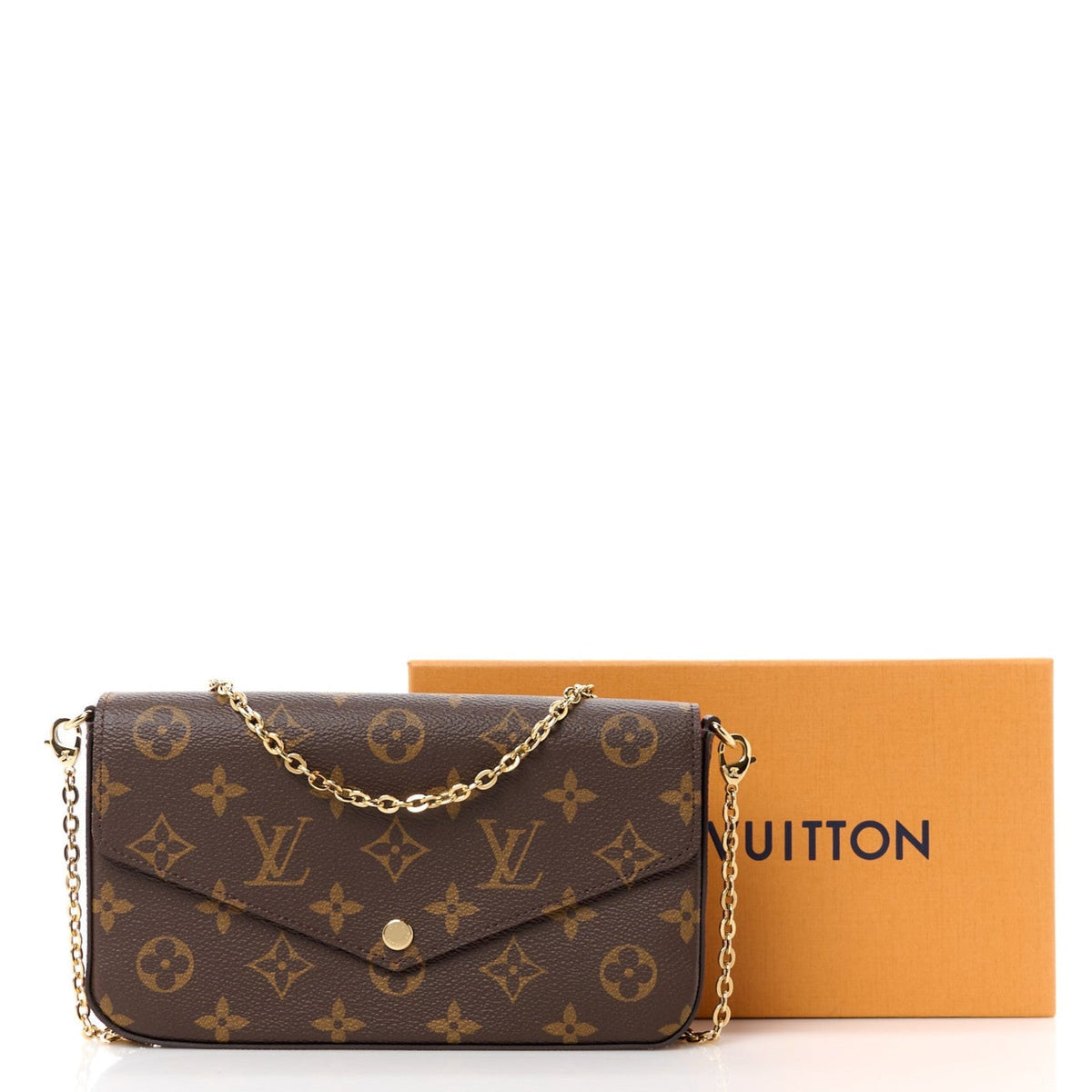Louis Vuitton Pochette Félicie Chain Wallet - Brown