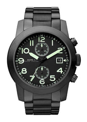 Marc Jacobs Larry Chronograph Black Dial Black Steel Strap Watch for Men - MBM5032