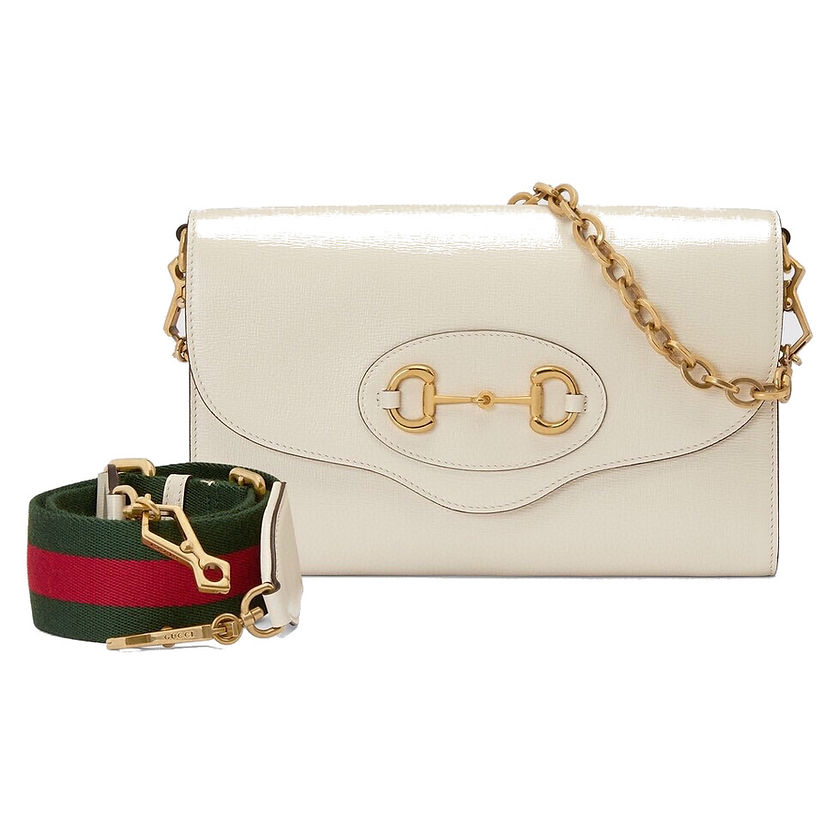 Gucci Horsebit 1955 Shoulder Bag - White