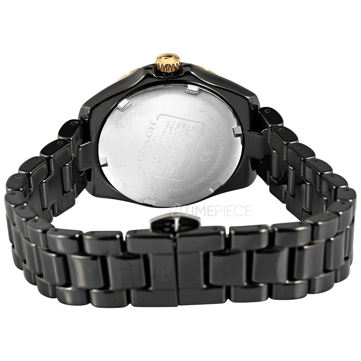 Coach Preston Black Dial Black Steel Strap Watch for Women - 14503461