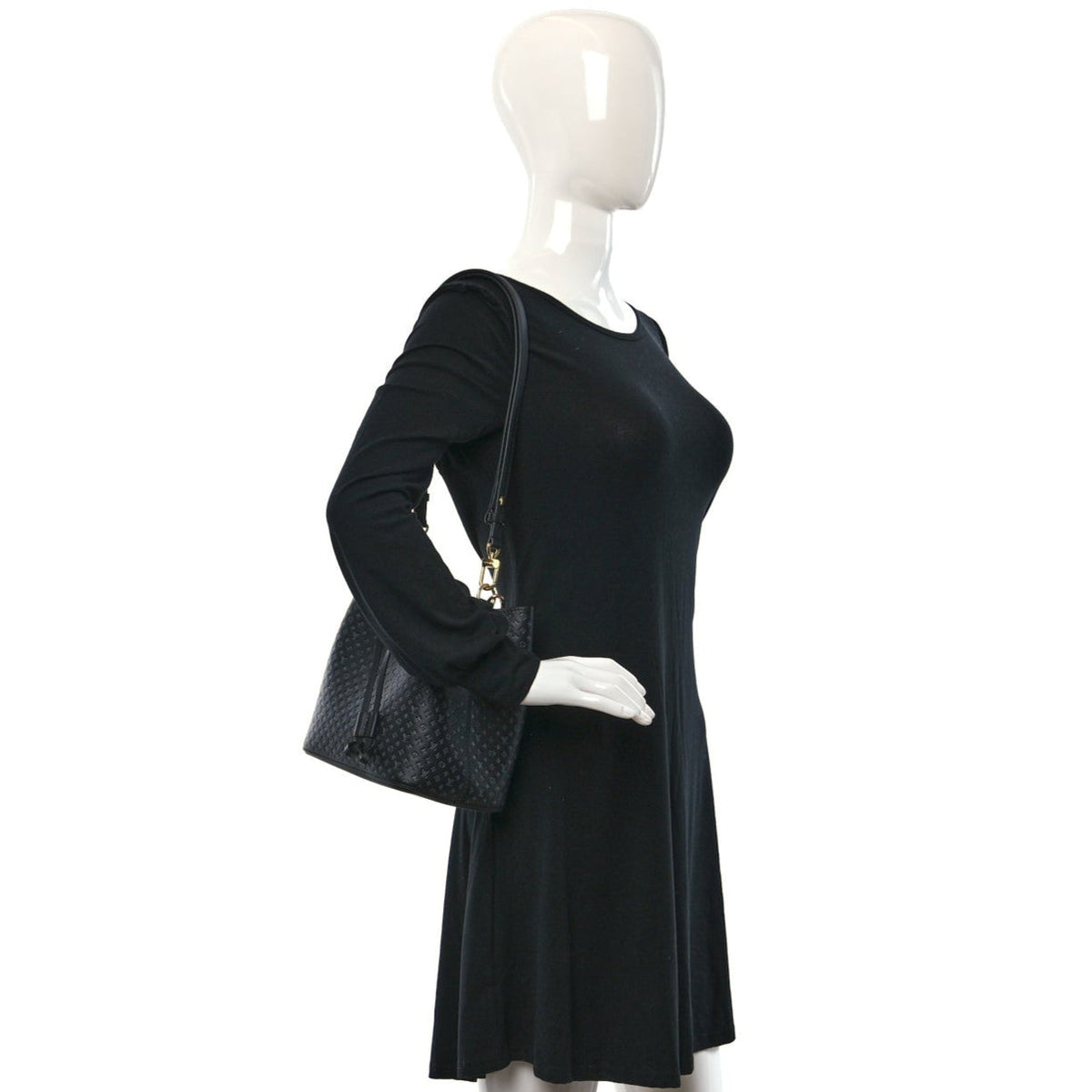 Louis Vuitton Nanogram Embossed Neonoe BB Shoulder Bag - Black