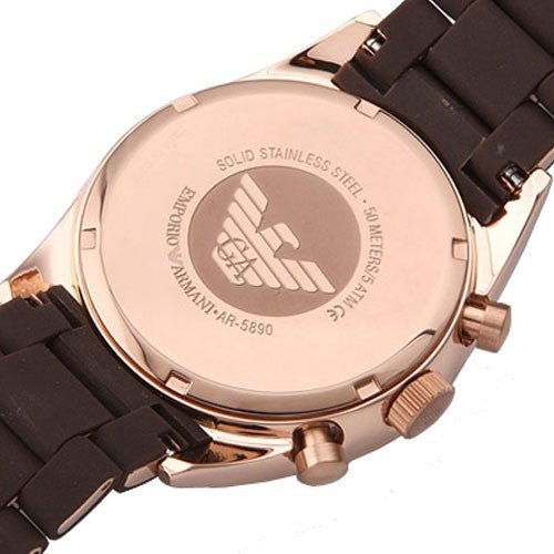 Emporio Armani Sport Chronograph Brown Dial Brown Steel Watch For Men - AR5890