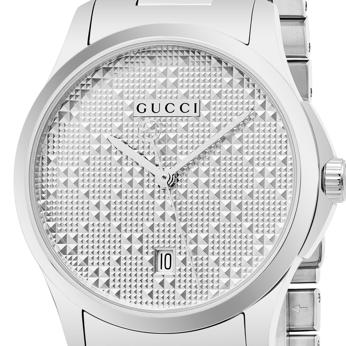 Gucci G Timeless Quartz Silver Dial Silver Steel Strap Watch For Women - YA126459