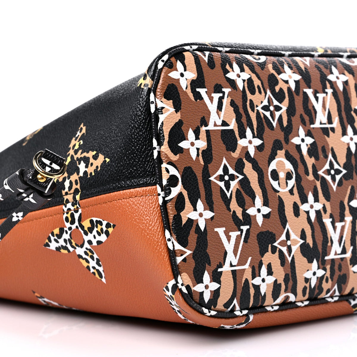 Louis Vuitton Giant Jungle Neverfull MM Tote Bag - Black and Brown
