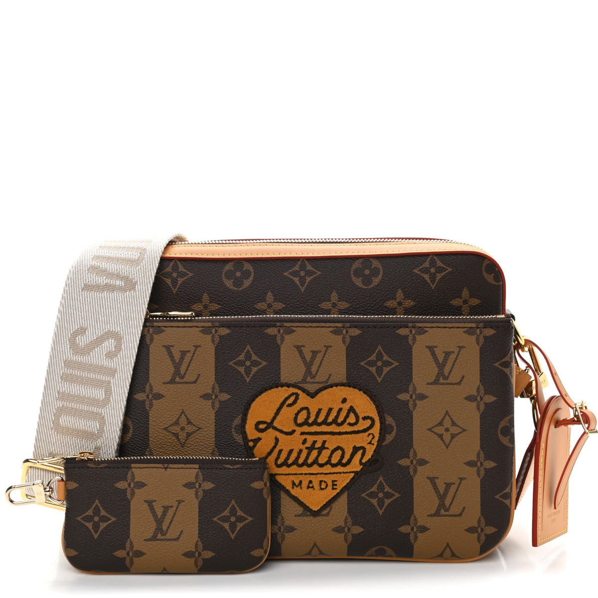 Louis Vuitton x NIGO Reverse Monogram Messenger Bag - Brown