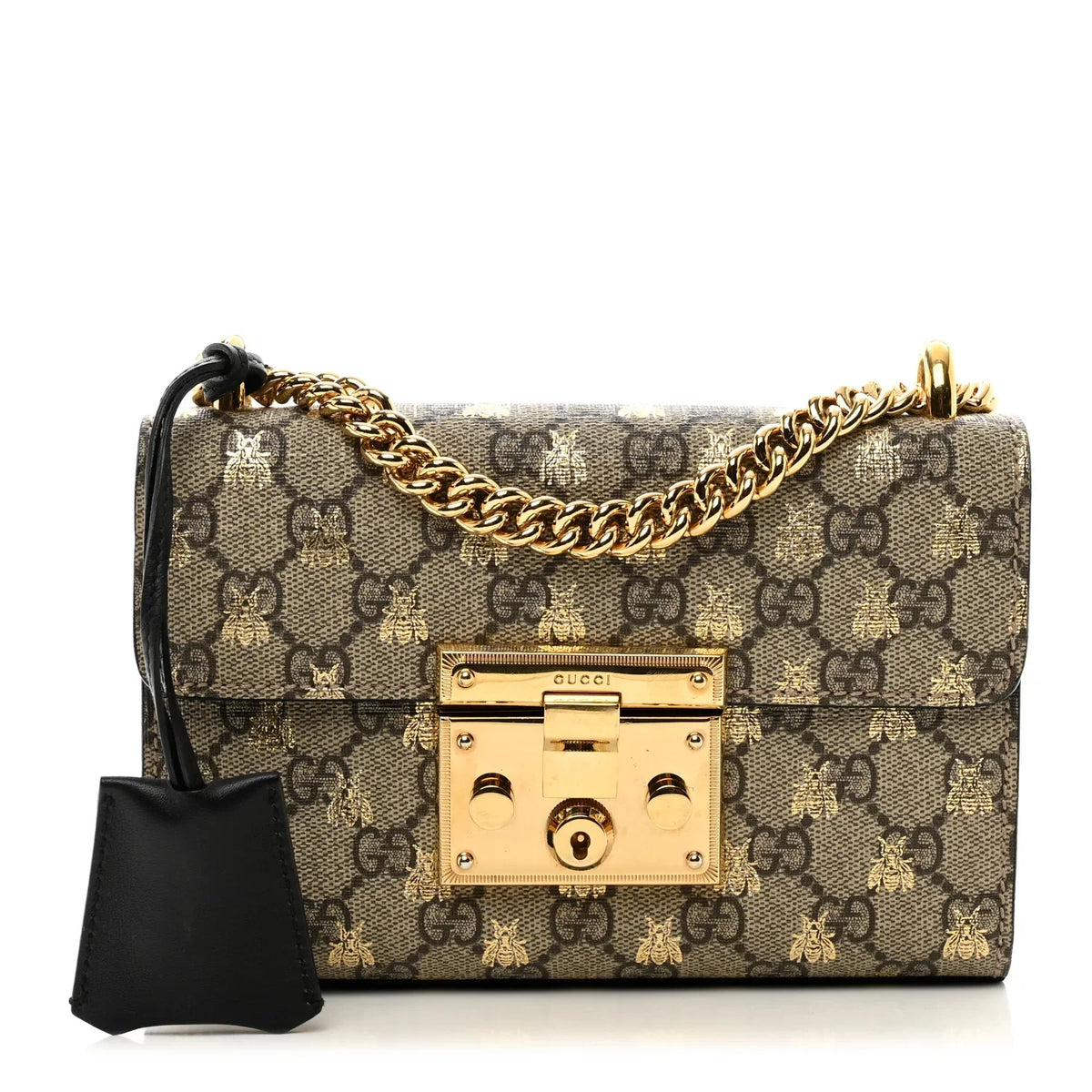Gucci GG Supreme Small Bees Shoulder Bag – Beige