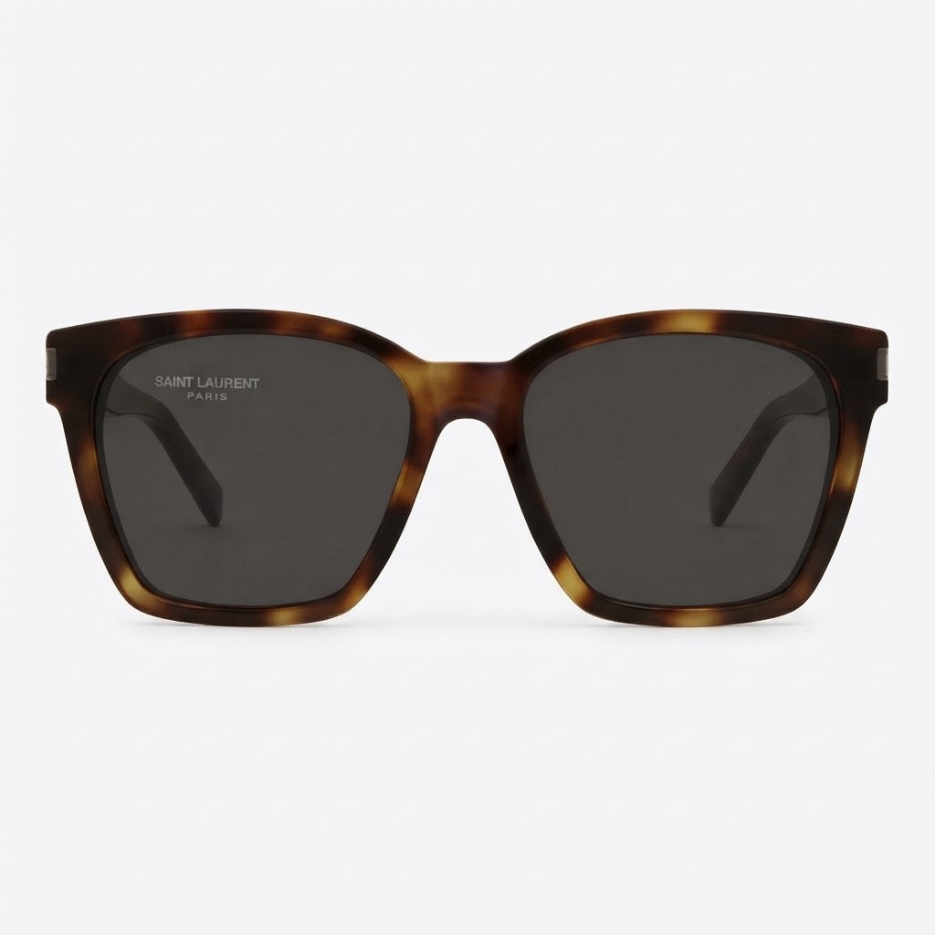 Saint Laurent Women SL M171/F 003 57 Havana Square Sunglasses