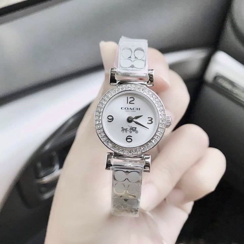 Coach Madison White Dial Silver Steel Strap Watch for Women - 14502201