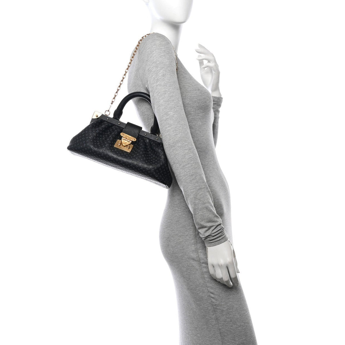 Louis Vuitton Calfskin Monogram Clutch Bag – Black