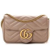 Gucci GG Marmont Mini Shoulder Bag - Dusty Pink