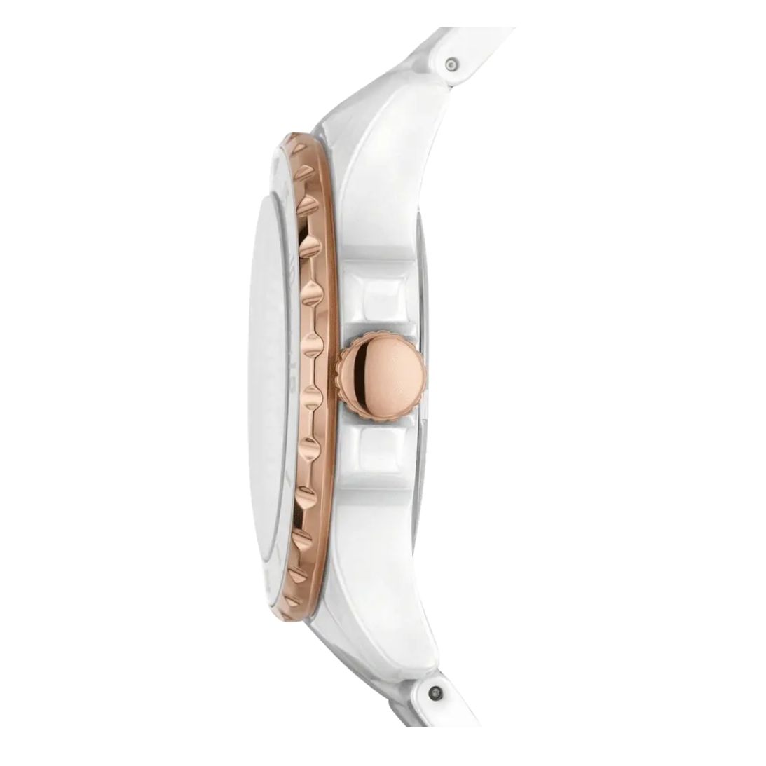 Fossil FB-01 Analog White Dial White Ceramic Strap Watch for Women - CE1107