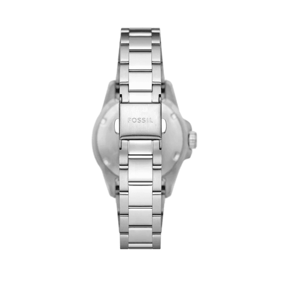 Fossil Blue Dive Three Hand Blue Dial Silver Steel Strap Watch For Women - ES5353