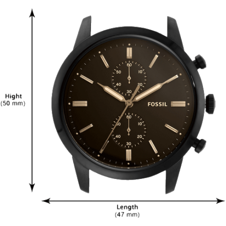 Fossil Goodwin Chronograph Black Dial Black Leather Strap Watch for Men - FS5585