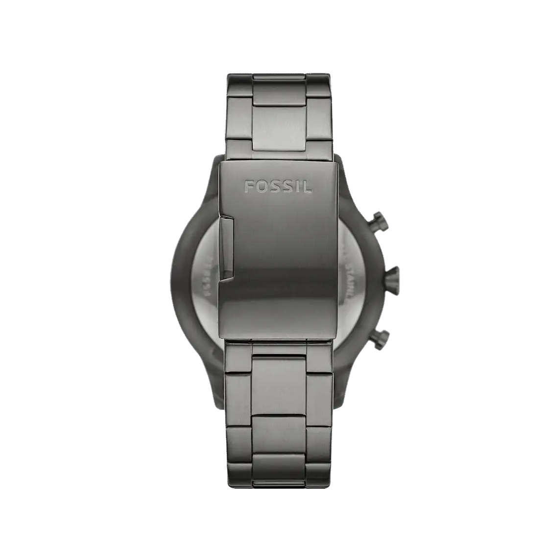 Fossil Retro Pilot Chronograph Black Dial Grey Steel Strap Watch for Men - FS5834