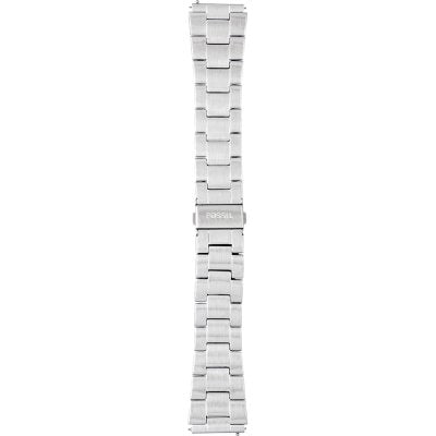 Fossil Retro Digital Silver Dial Silver Steel Strap Watch for Men - FS5844