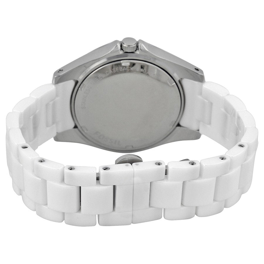 Fossil Ceramic White Dial White Ceramic Strap Watch for Women - CE1002
